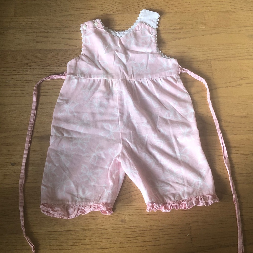 Mary James toddlers pink tie jumper